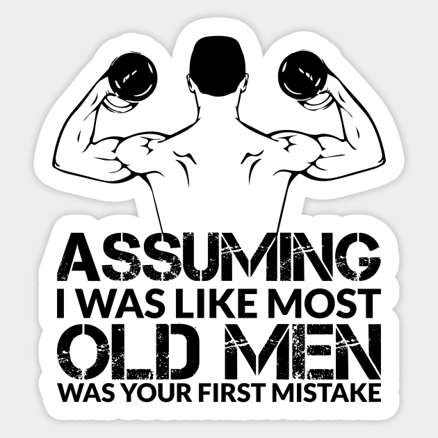 Fitness Training Old Man Sticker by Tobias Store